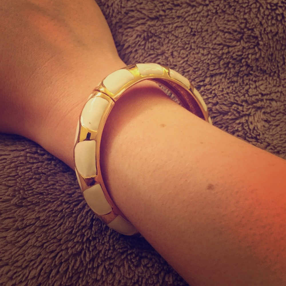 Stella and Dot White and gold bangle